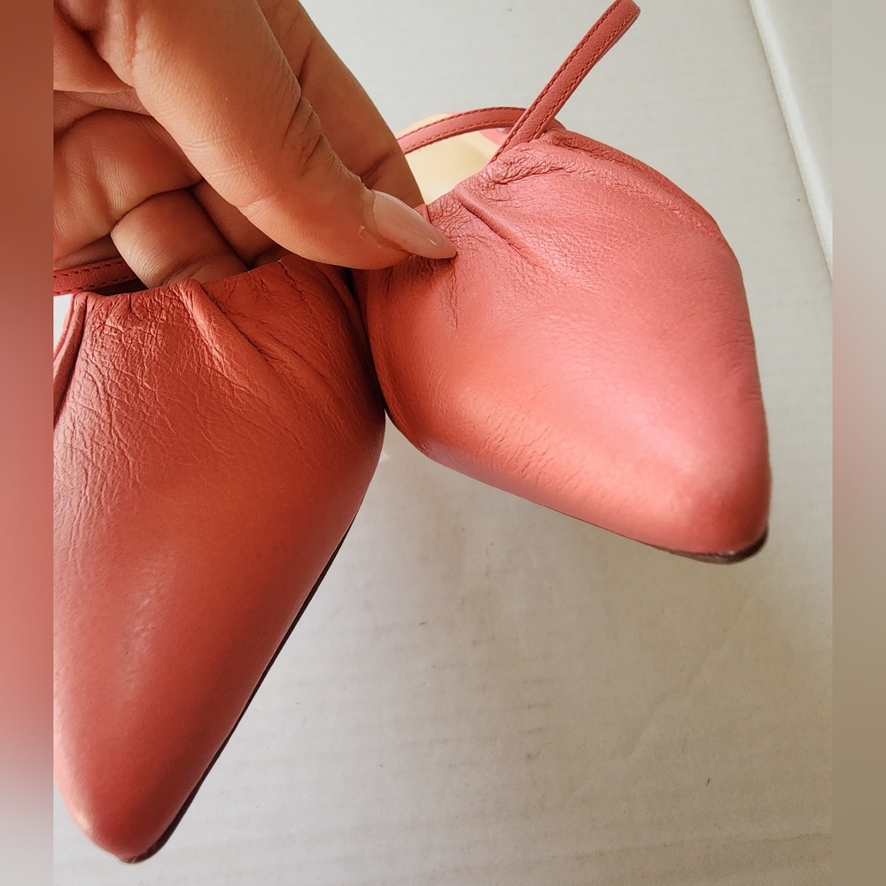 Reformation | Sabrina Pink Pointed Toe‎ Strappy Heels - Picture 5 of 6